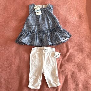 New with tags! First Impressions baby 2pc outfit. Size 3-6 month.